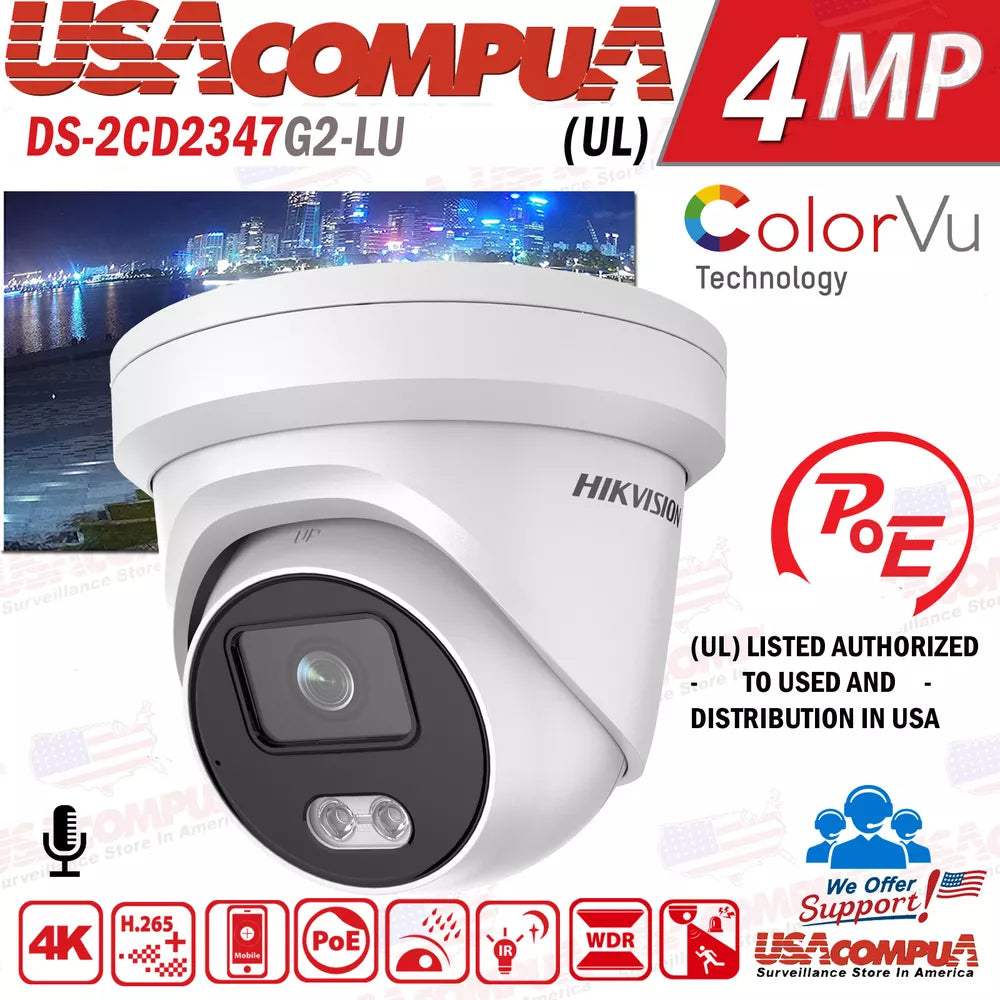 Hikvision 32MP 32CH 16POE AcuSense NVR IP Security Camera System W/4MP Audio Lo