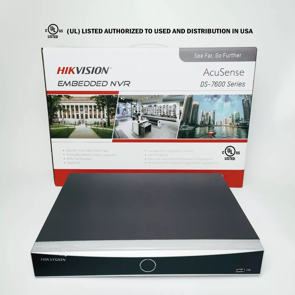 Hikvision 8CH 8PoE 4K AcuSense NVR CCTV System Kit 4MP IP Camera MIC POE Lot US