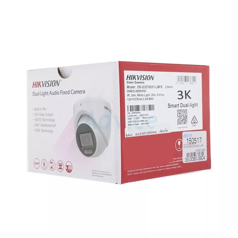 Hikvision 8Ch Home Security Cctv System Kit 8Mp Smart Ir Outdoor Camera Lo