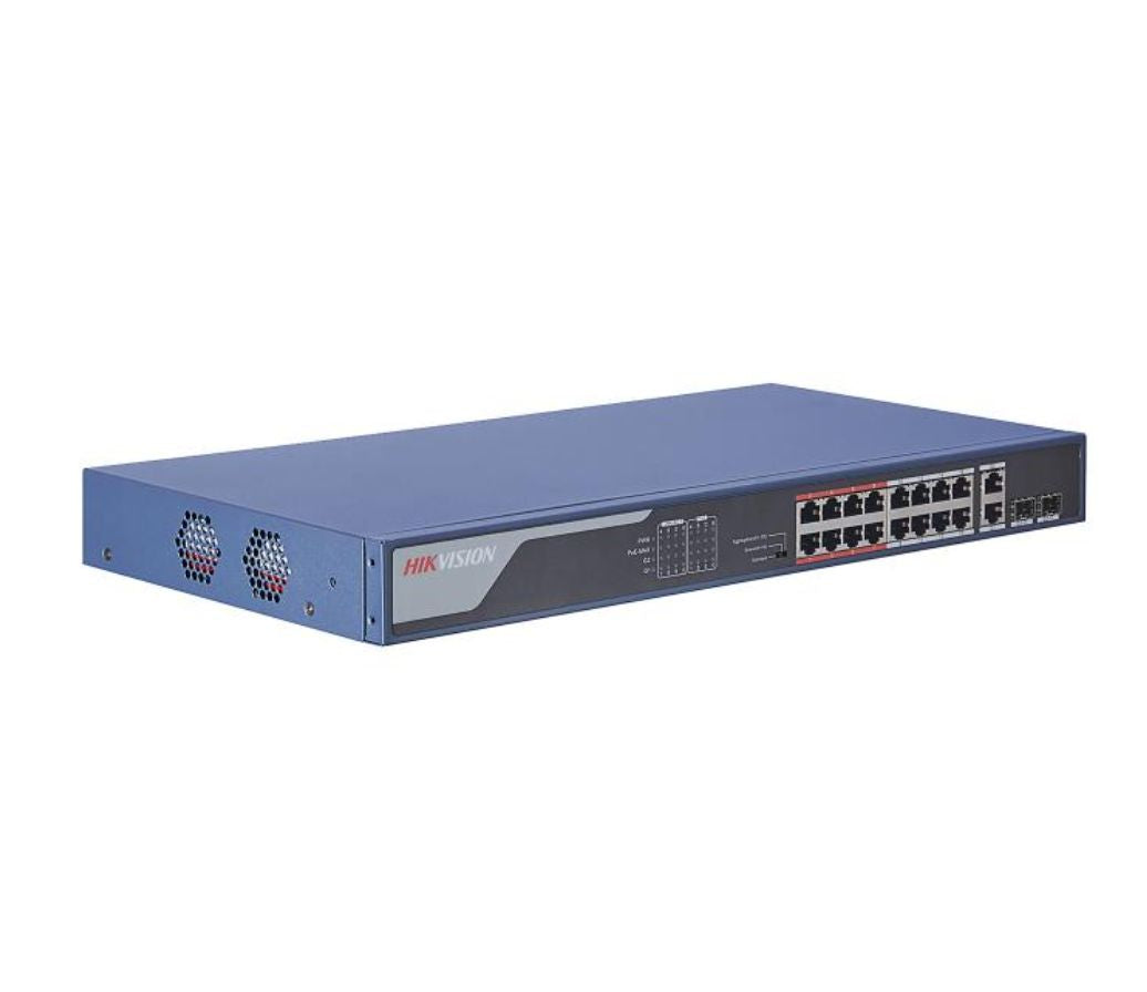 DS-3E0318P-E(B) Hikvision Switch POE no gestionado Fast Ethernet de 16 puertos