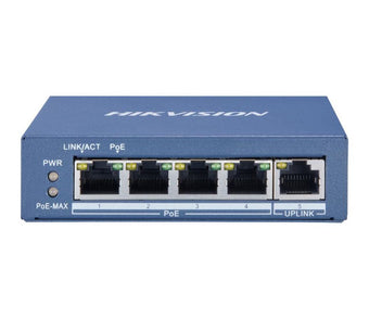 DS-3E0505-P Hikvision Switch No Administrable Gigabit PoE de 4 Puertos IP