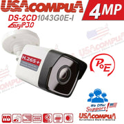 Hikvision DS-2CD1043G0-I 4MP Fixed Bullet Network Camera with WDR, IR & IP67