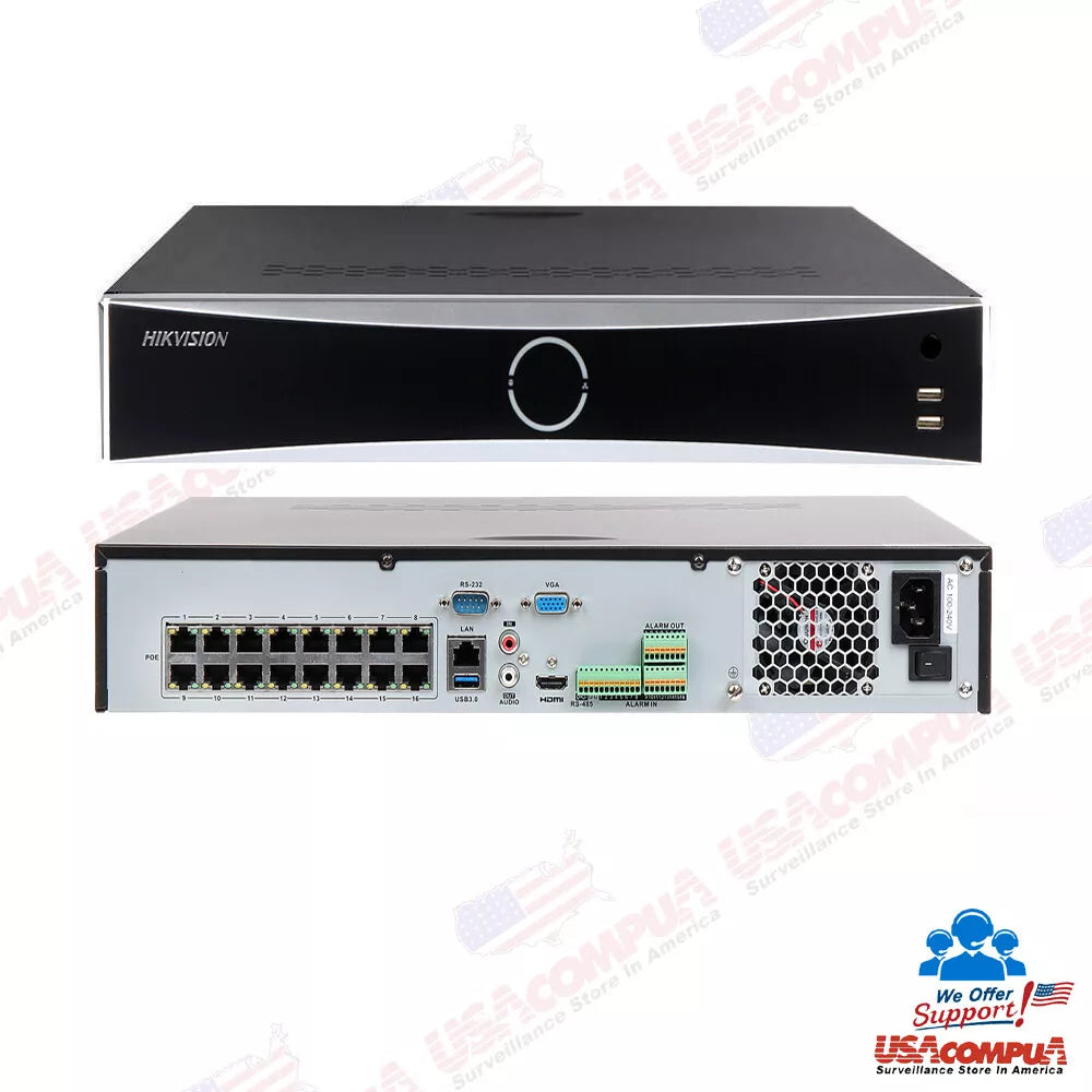 Hikvision 32CH 16POE NVR 4K 8MP Turret Security IP Camera System DarkFighter Lo