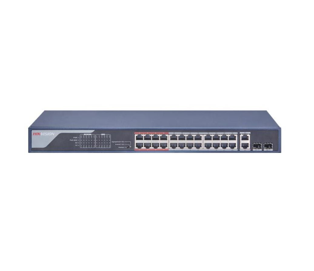 DS-3E0326P-E Hikvision Switch POE no gestionado Fast Ethernet de 24 puertos