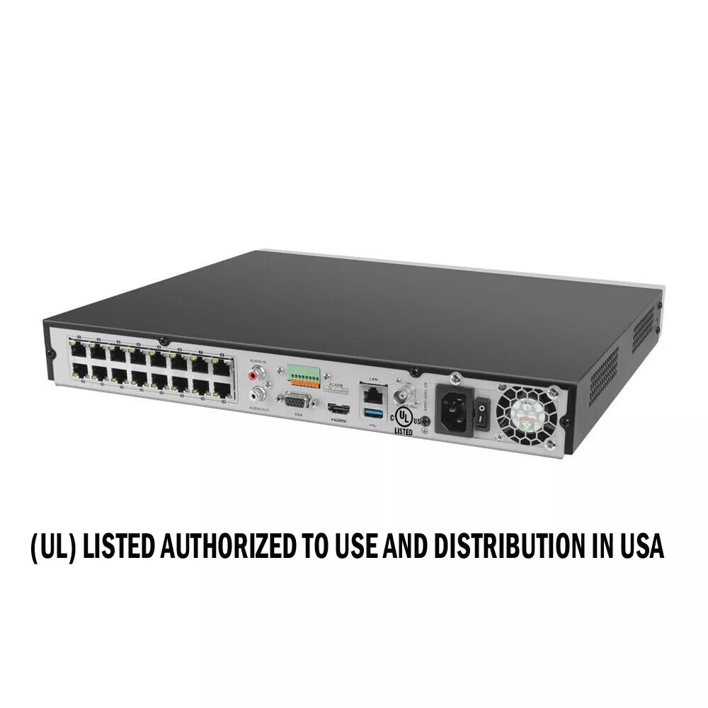 Hikvision 16CH 16POE 8K NVR 8MP ColorVu Mic POE IP Camera Outdoor CCTV Lot