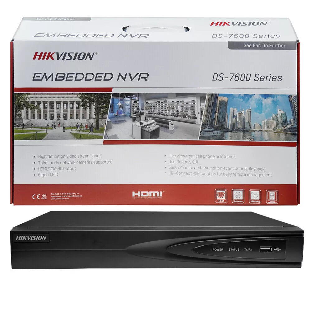 Hikvision 4K IP 4CH NVR CCTV Security Camera System PoE 8MP Darkfigther lot