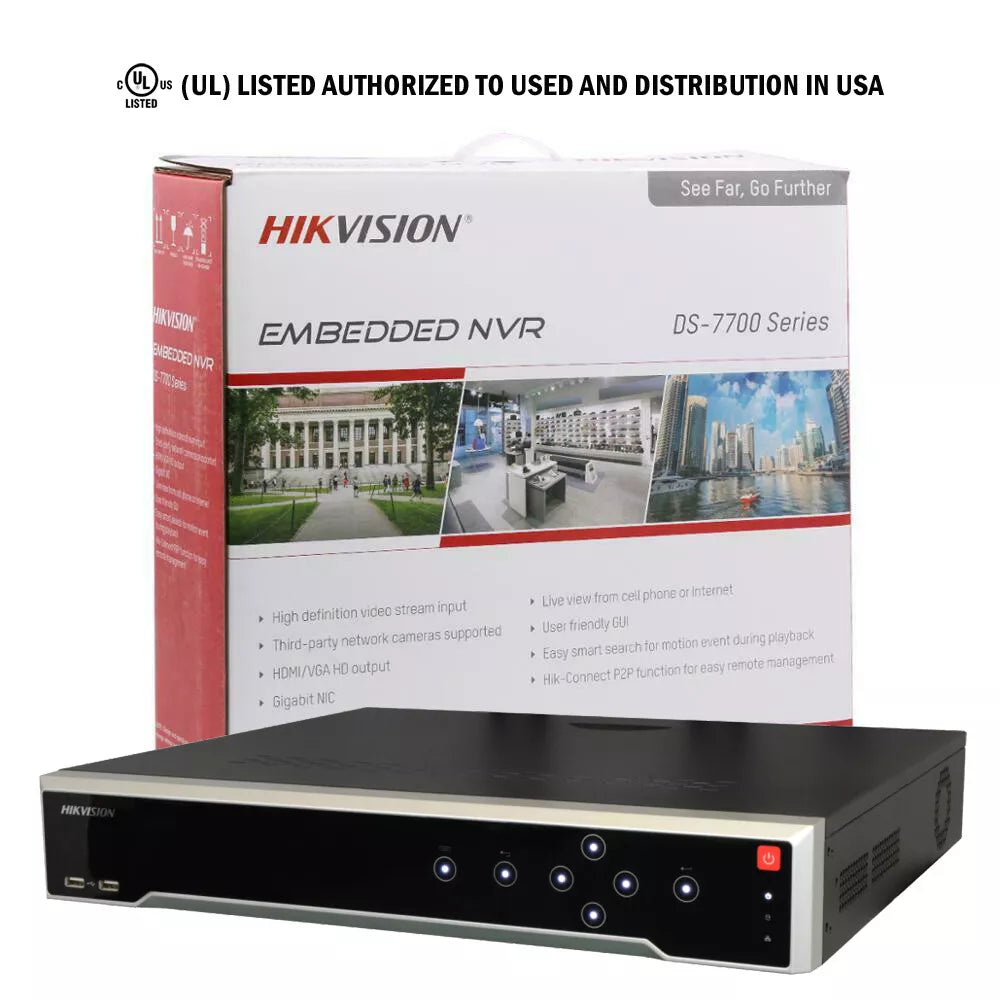 Hikvision NVR 4K 16CH 8MP 16 POE Security IP Camera System DS-2CD1083G0-IUF Lot