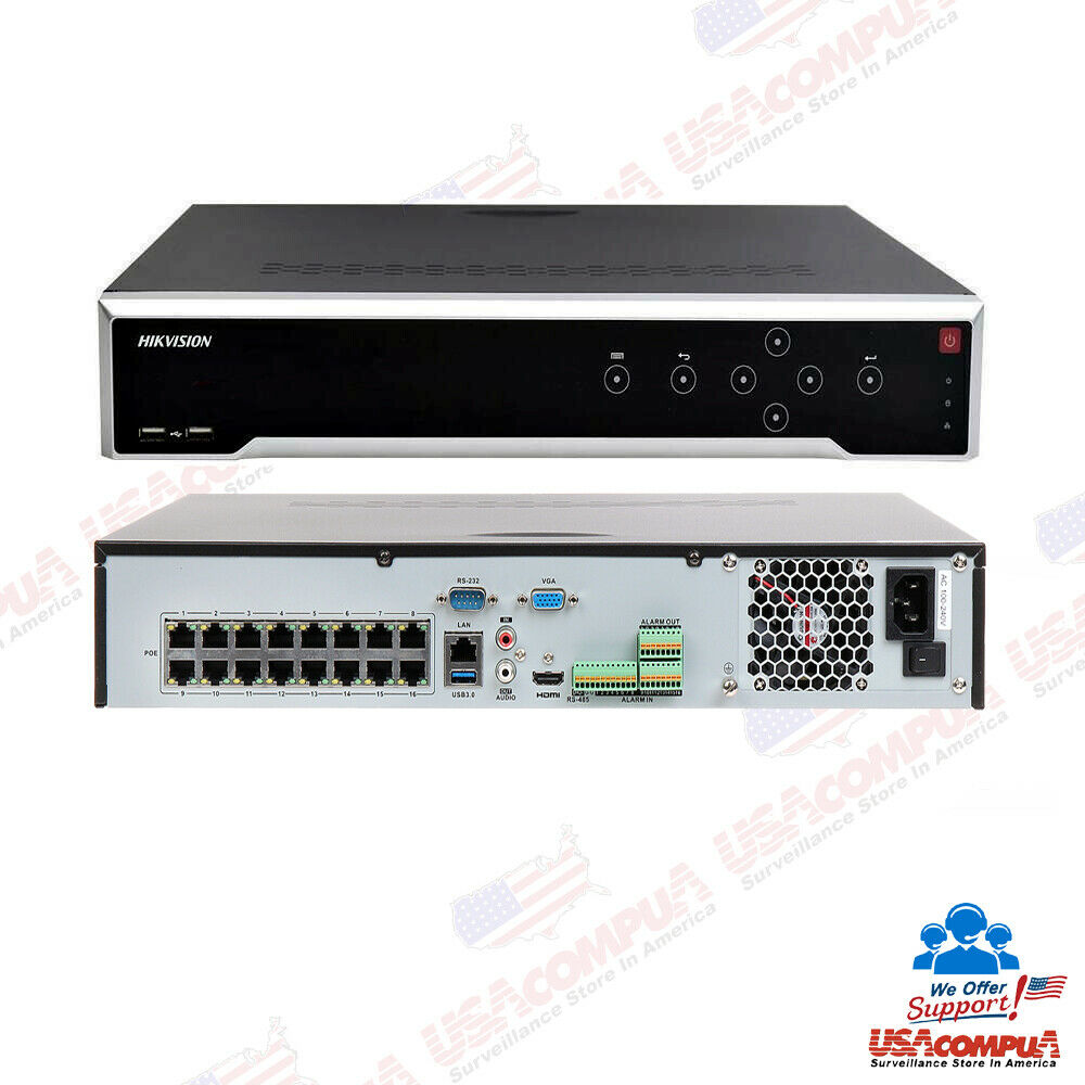 DS-7732NI-Q4/16P No Hard Drive H265 Hikvision 32 Channel 4K 8MP NVR w/ 16 CH POE