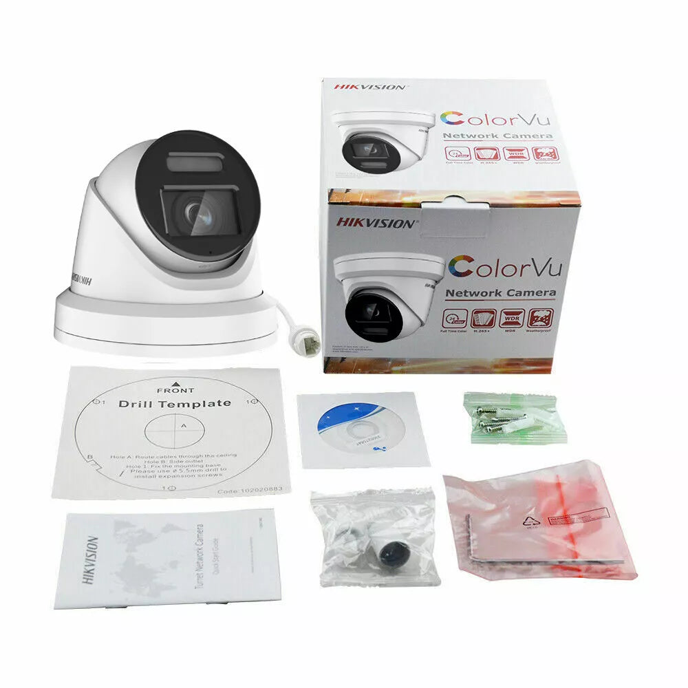 Hikvision 16 canales 4K DS-2CD2387G2-LU Sistema de cámara de seguridad ColorVu AcuSense D1