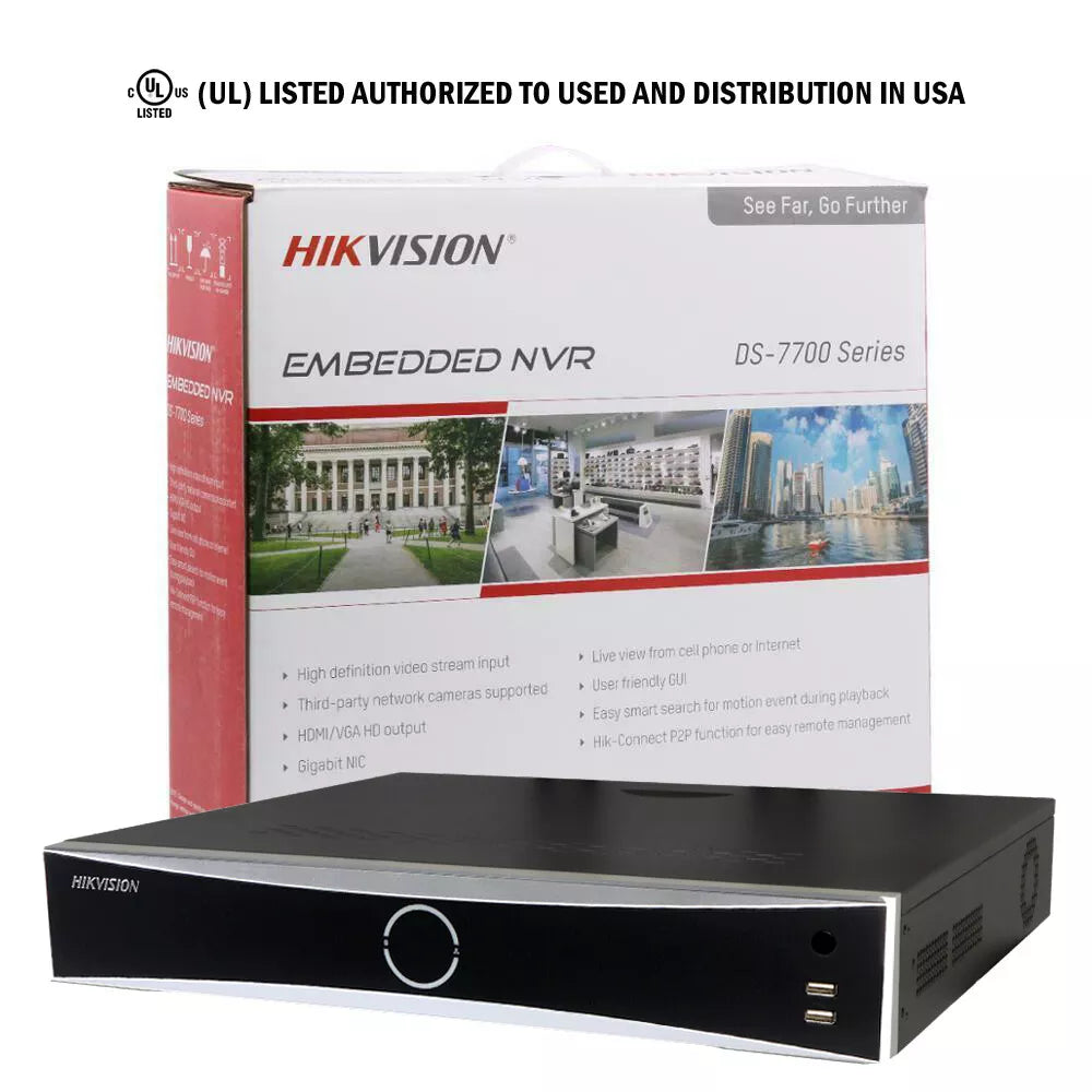 Hikvision 32CH 16POE NVR 8MP DS-2CD2387G2-LSU/SL IP Camera System ColorVu Lot D1