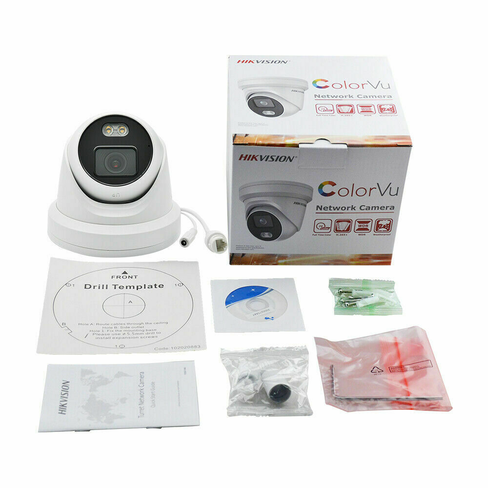 DS-2CD2387G2-LU Hikvision 8MP PoE 4K ColorVu AcuSense IP camera MIC HD