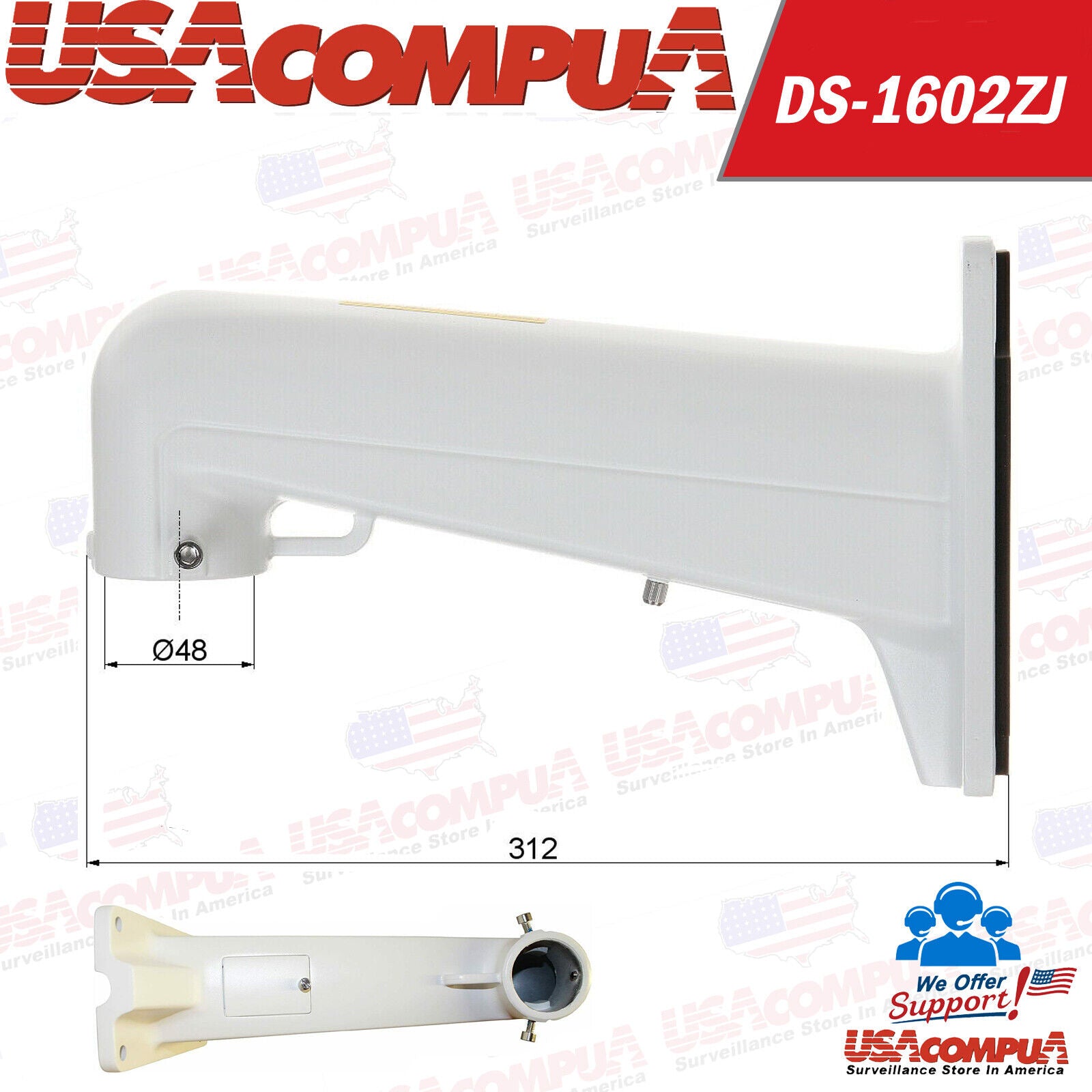 HIKVISION PTZ WALL MOUNT DS-1602ZJ Bracket Aluminium Alloy Original