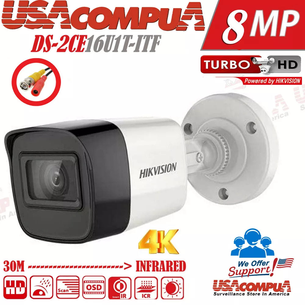 Hikvision 4K 8CH CCTV Security System 8 Channel 8MP Weather Proof W/HDD Include