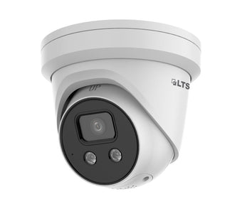 Cámara IP tipo torreta LTS CMIP3D82W-28SDA-SL de 8 MP con IR completo y disuasión activa