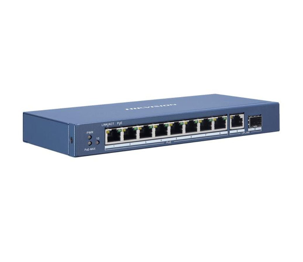 Switch POE no gestionado de 8 puertos Gigabit DS-3E0510P-E Hikvision