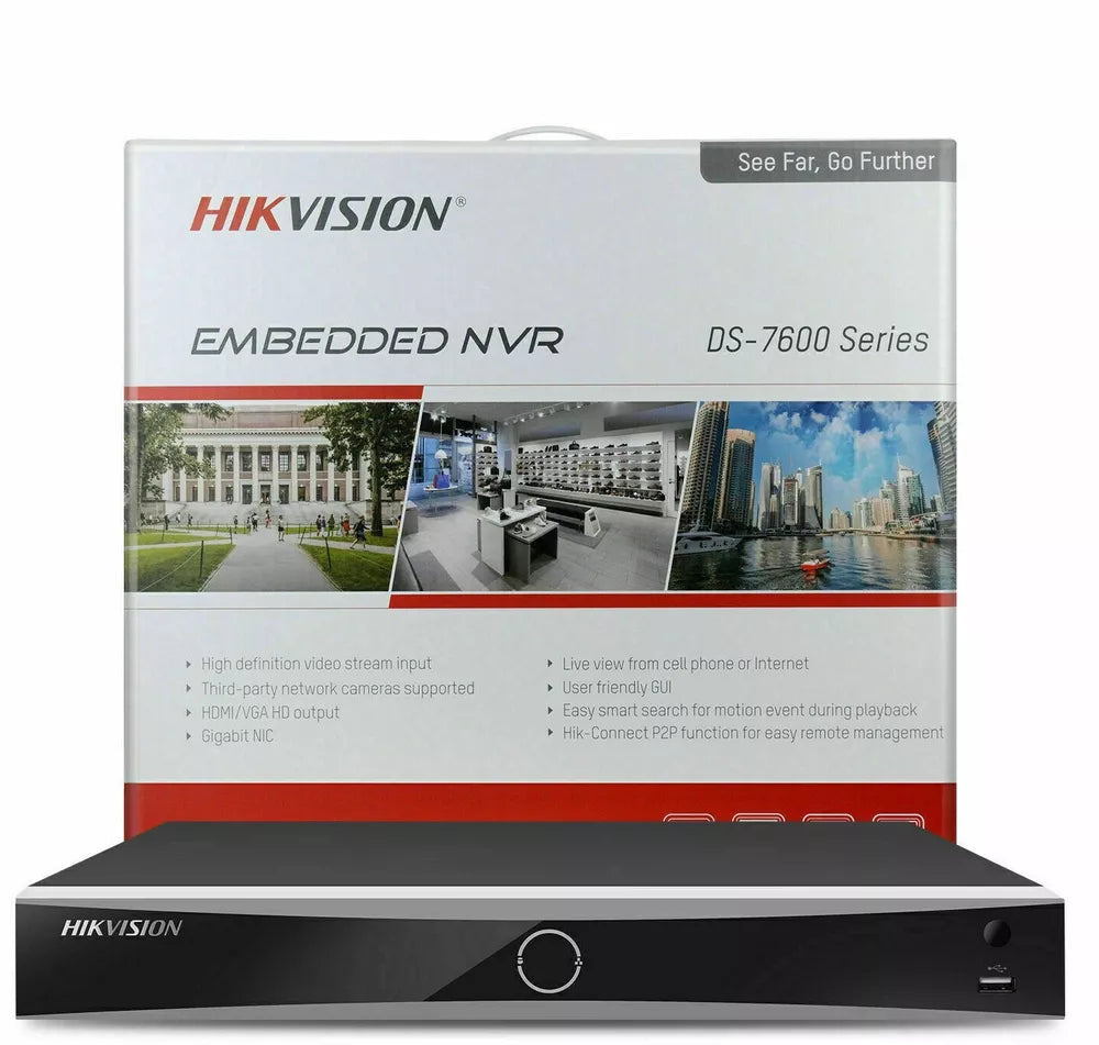 Hikvision 4K 16CH 12MP IP Security Camera System Domo DarkFigther 4TB