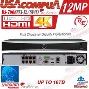 HIKVISION DS-7608NXI-I2/8P/S NVR 12MP 8CH POE AcuSense Network Video Recorder