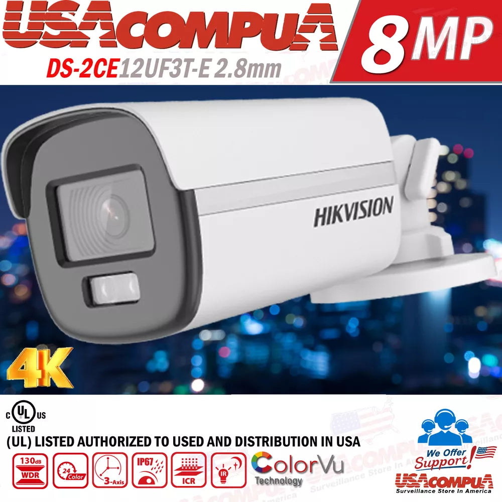 Hikvision 8MP 16CH CCTV Camera system DS-7216HUHI-M2/S ColorVu Lot D1