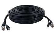 Extender Siamese 60ft CABLE (Black) PREMIUM CCTV Security Camera Video BNC Adapter