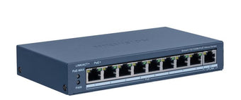 Hikvision DS-3E1309P-EI/M Switch PoE inteligente de 8 puertos con presupuesto de 110 W y largo alcance