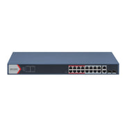 Hikvision DS-3E1318P-EI 16-Port Smart PoE Switch with 230W Budget & Gigabit Uplinks