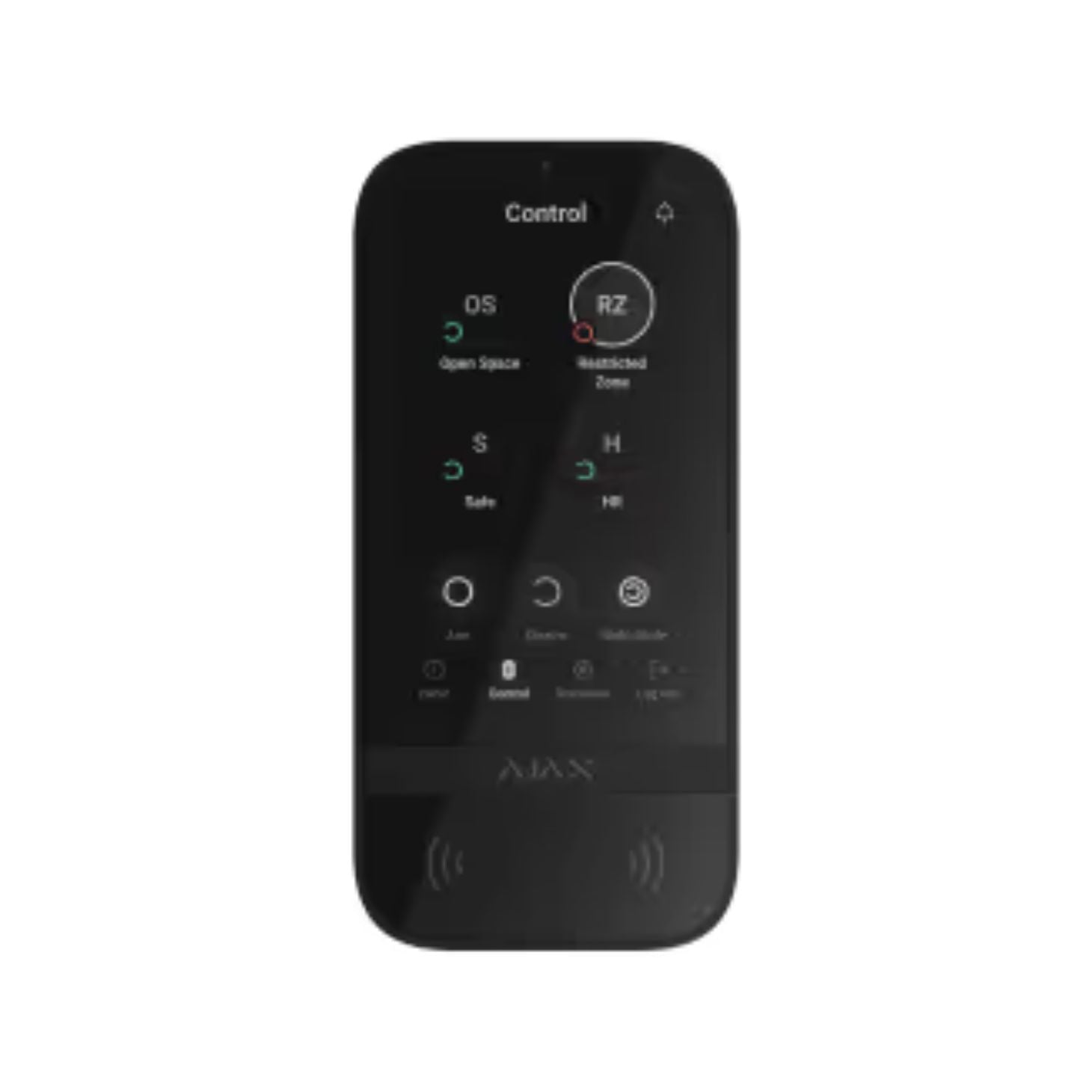 Ajax KeyPad TouchScreen Jeweller White | Wireless Touchscreen Security Keypad with Smartphone, Pass & Tag Authentication