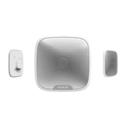 Ajax StreetSiren Jeweller White Wireless Outdoor Security Siren | 85–113 dB Adjustable Alarm | LED Frame | IP54 Weatherproof | Up to 1,500 m Wireless Range