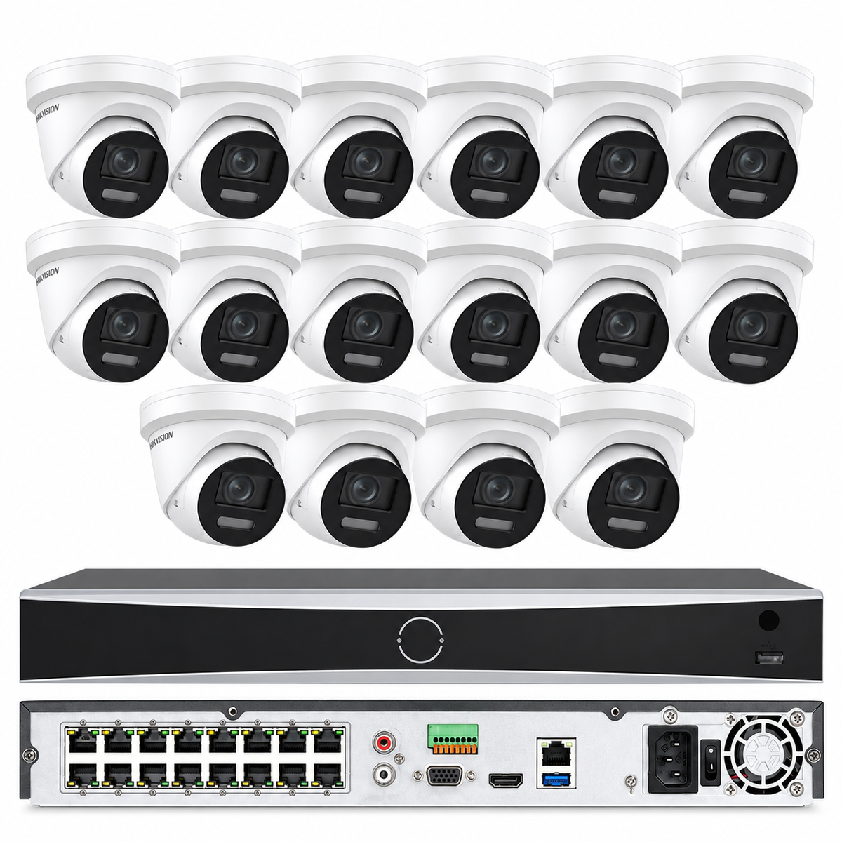 Hikvision 16CH 4K DS-2CD2387G2-LU Security Camera System ColorVu AcuSense