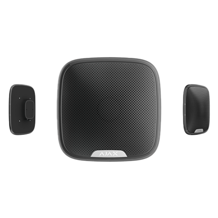AJAX STREETSIREN BLACK WIRELESS SIREN WITH LED FRAME AND PIEZO BUZZER