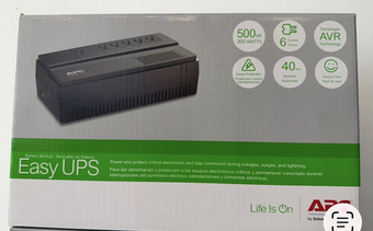 BATTERY BACKUP 40 MINUTOS EASY UPS 500 WATTS.