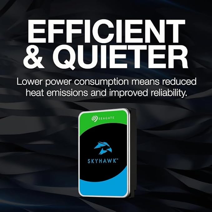 4TB Seagate SkyHawk Surveillance HDD – 3.5″ SATA, 180 TB/yr, 3-Year Rescue