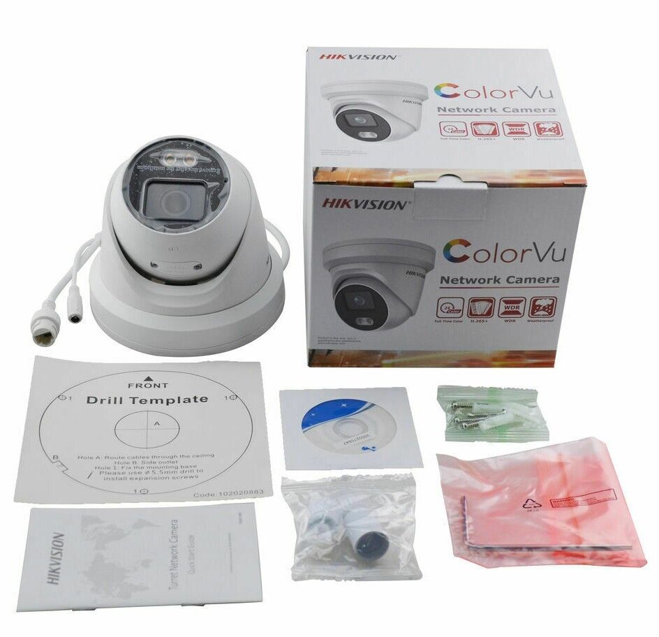 Hikvision 4K 16CH 4MP 16 POE Security IP Camera System ColorVu W/Audio NVR Lot