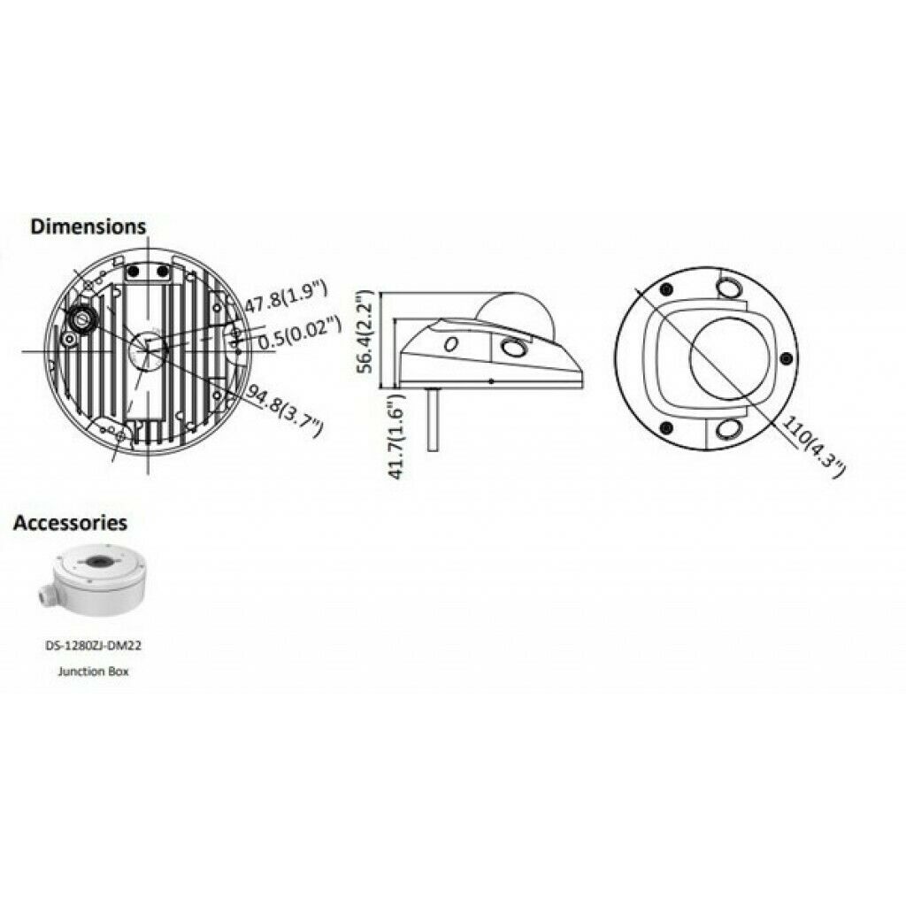 HIKVISION 6MP POE IP CAMERA DS-2CD2563G0-IS Built-inMic H.265+