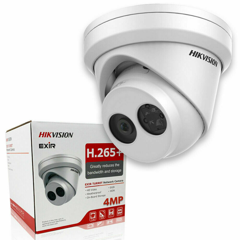 Cámara IP de torreta con micrófono DS-2CD2383G0-IU y NVR de 16 canales y 16 PoE Hikvision DS-7616NI-Q2 de 4 MP