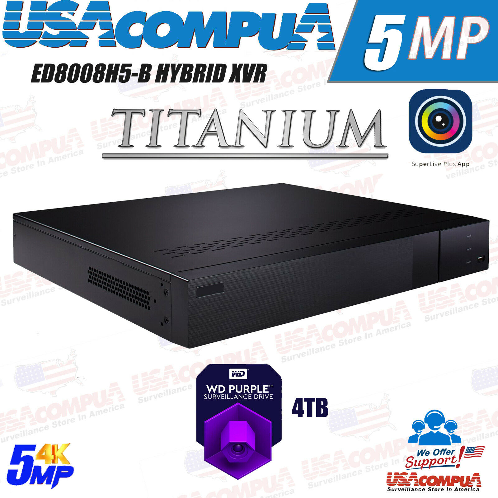 ENS ED8216H5-DN2 16 Channel Hybrid DVR H.265 5MP Lite Remote View