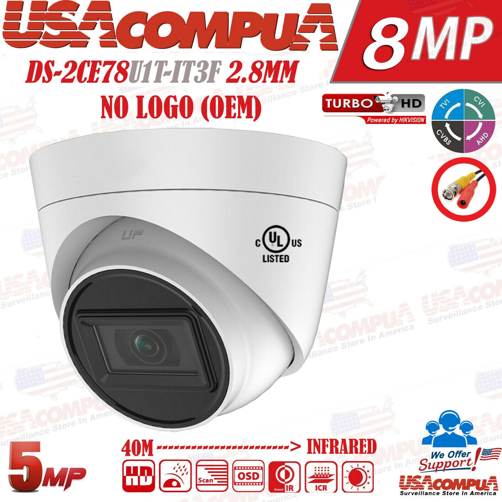 HIKVISION Security Camera System 4K CCTV Kit 8CH Turbo HD TURRET 8MP (2021)