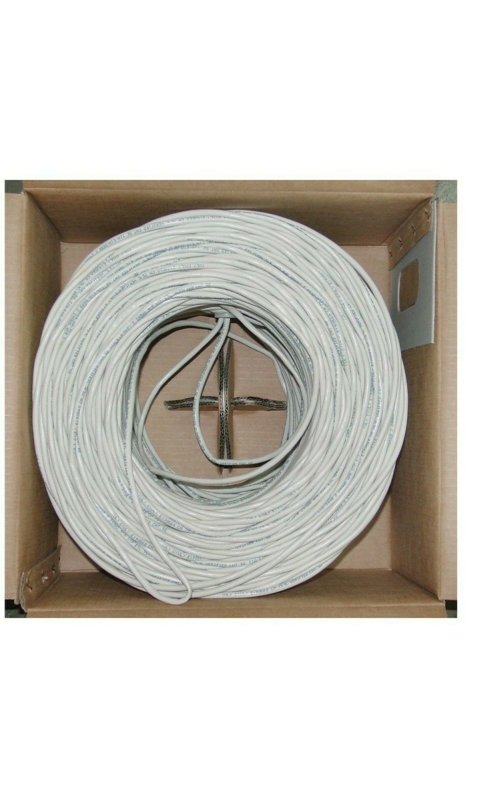 CAT6 1000ft Solid Copper Ethernet Cable UL LISTED (WHITE) GENESIS