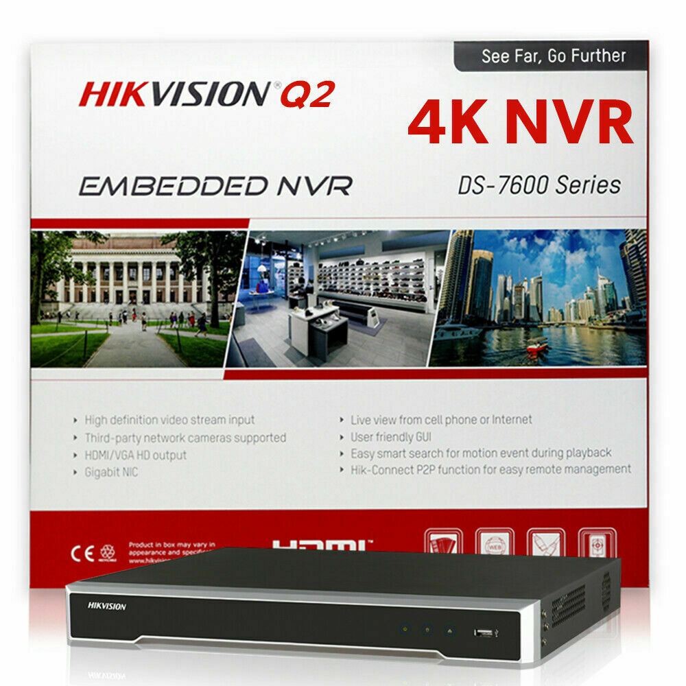 Hikvision 2MP 16CH 4K NVR System DS-2CD1123G0-I & DS-7616NI-Q2 KIT/LOT