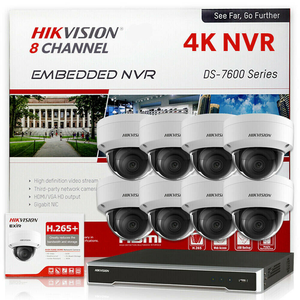 HIKVISION 4K security System CCTV Dome 4MP IP Camera DS-2CD2143G2-I lot