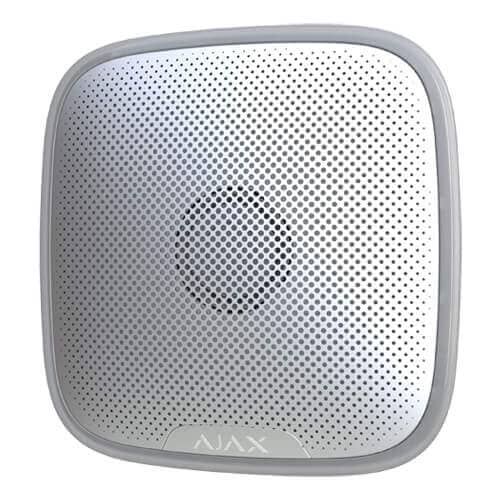 AJAX STREETSIREN WHITE WIRELESS SIREN WITH LED FRAME AND PIEZO BUZZER