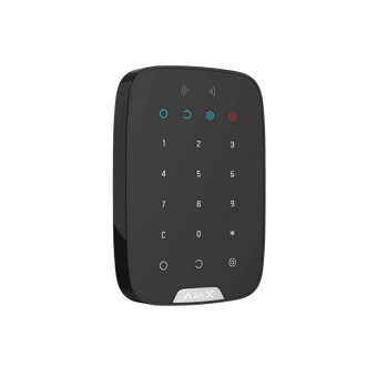 AJAX KEYPAD PLUS WIRELESS TOUCH KEYPAD COMPATIBLE WITH ENCRYPTED CARDS AND KEY FOBS BLACK