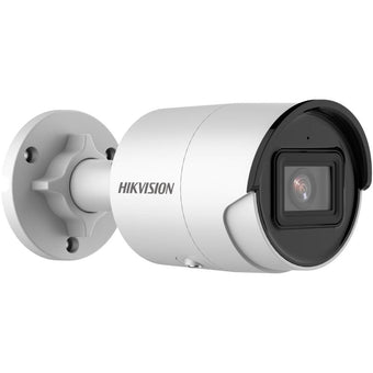 Cámara bullet PoE Hikvision DS-2CD2043G2-IU de 4MP con micrófono y AcuSense AI