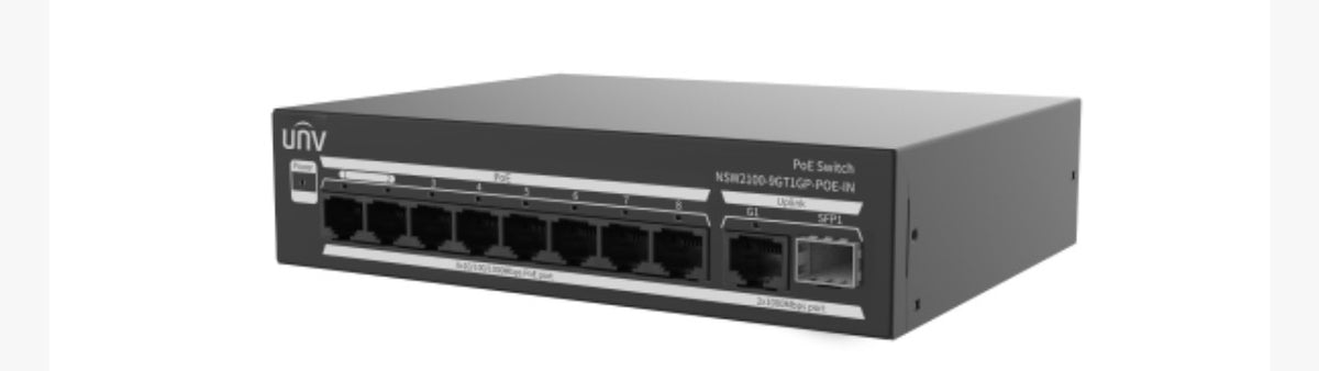NSW2100-9GT1GP-POE-IN Gigabit PoE Switch.8 Channel Uniview.