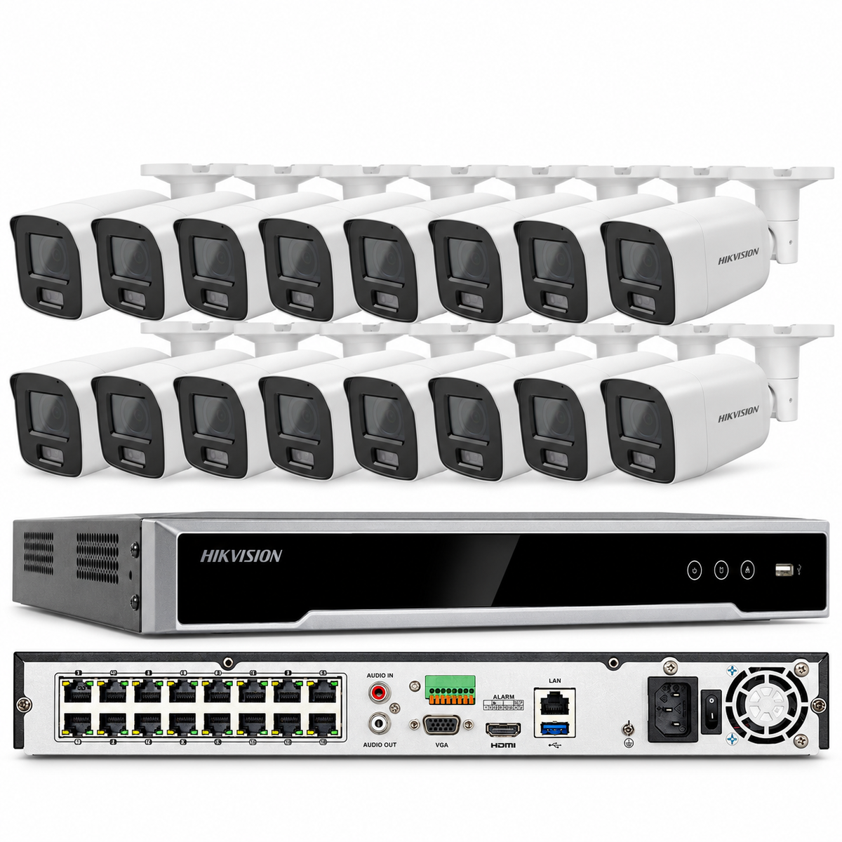 Sistema de cámara de seguridad IP Hikvision 8K 32MP NVR 16CH DS-2CD2047G2-L Lote de 4MP
