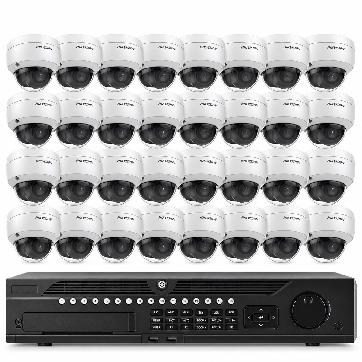Hikvision 64CH Security System kit 4K Dome IP Camera DS-2CD2183G2-IU H.265 Lot