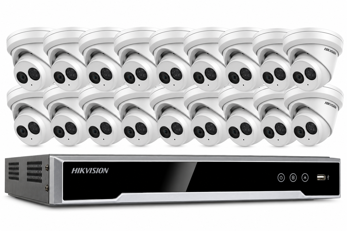 Hikvision Acusense 4K 16ch PoE CCTV System 8MP Mic IP Camera DS-2CD2383G2-IU Lot