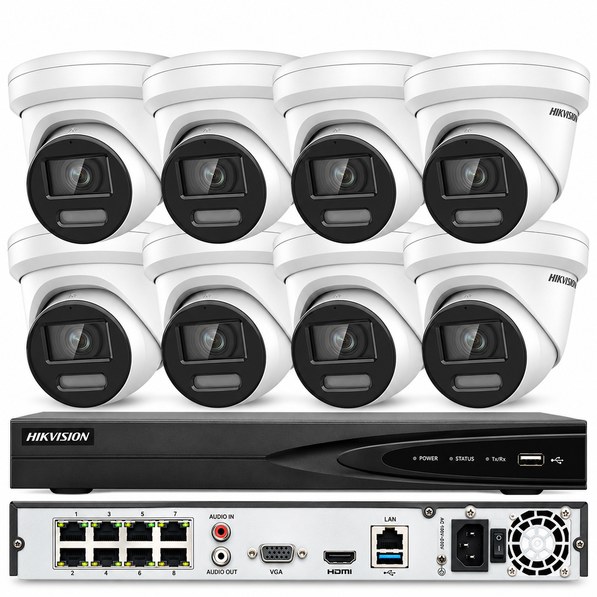 Hikvision 4K 8CH Security Camera System POE CCTV 8 MEGAPIXEL ColorVu W/Audio G2