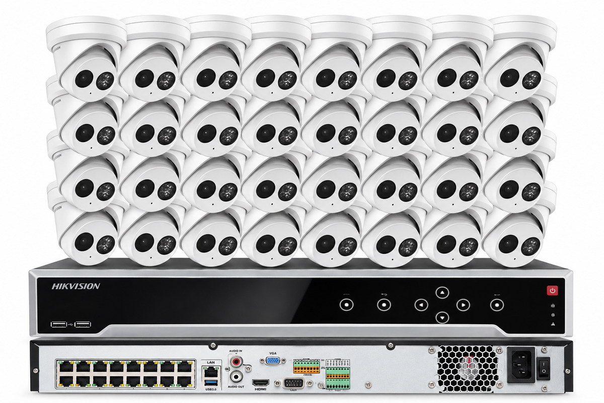 US Hikvision 32CH Outdoor Security IP Camera System 4K 16POE DS-2CD2383G2-IU Lo
