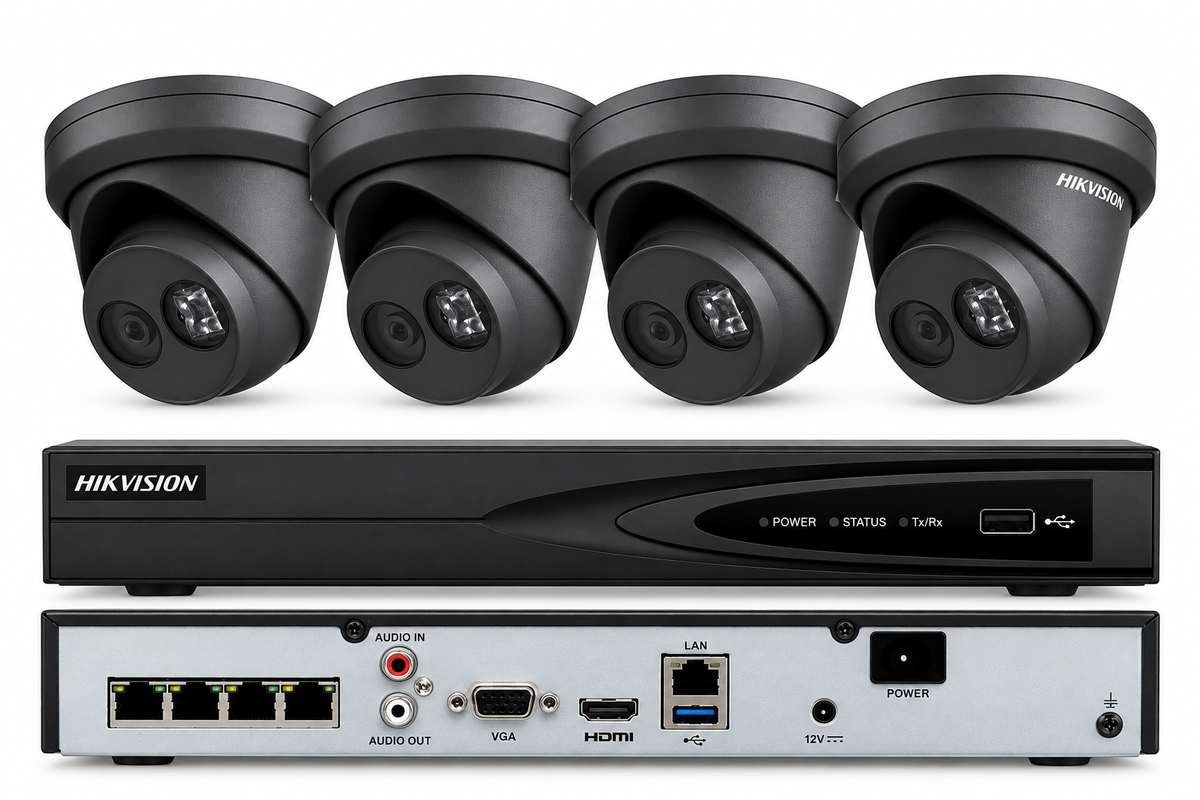 Hikvision 4K IP 4CH NVR CCTV Security Camera System PoE 8MP Darkfigther lot