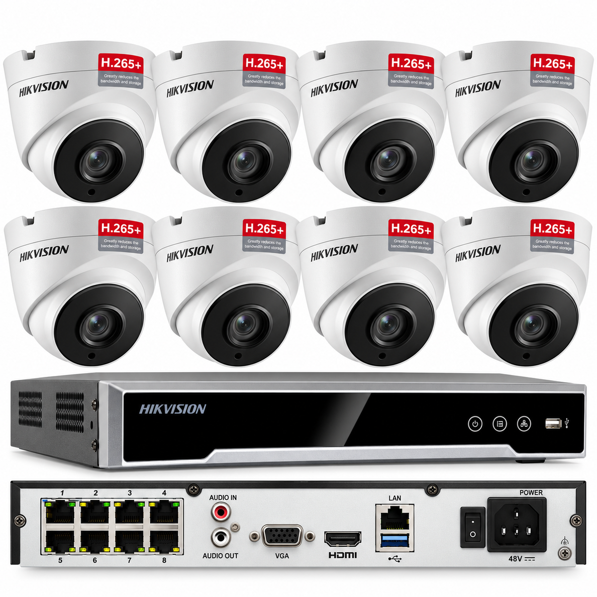 Hikvision 4K Security System NVR KIT 8CH Channel 4MP Turret POE Camera(ORIGINAL)